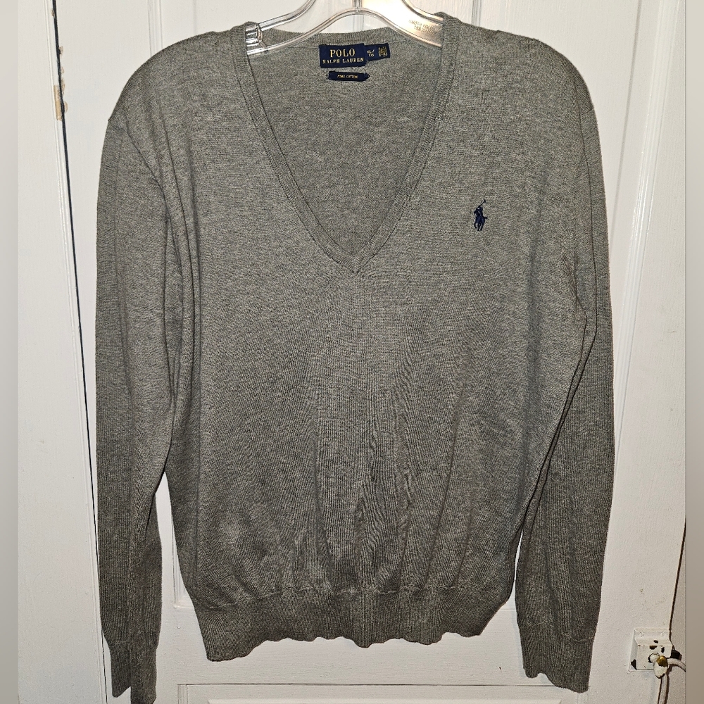 Polo Ralph Lauren 100% Pima Cotton V-Neck Sweater XL